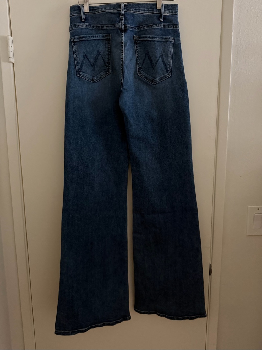 MOTHER The Hustler Roller Heel Jeans Wide Leg Tall Size 32 - Picture 2 of 8